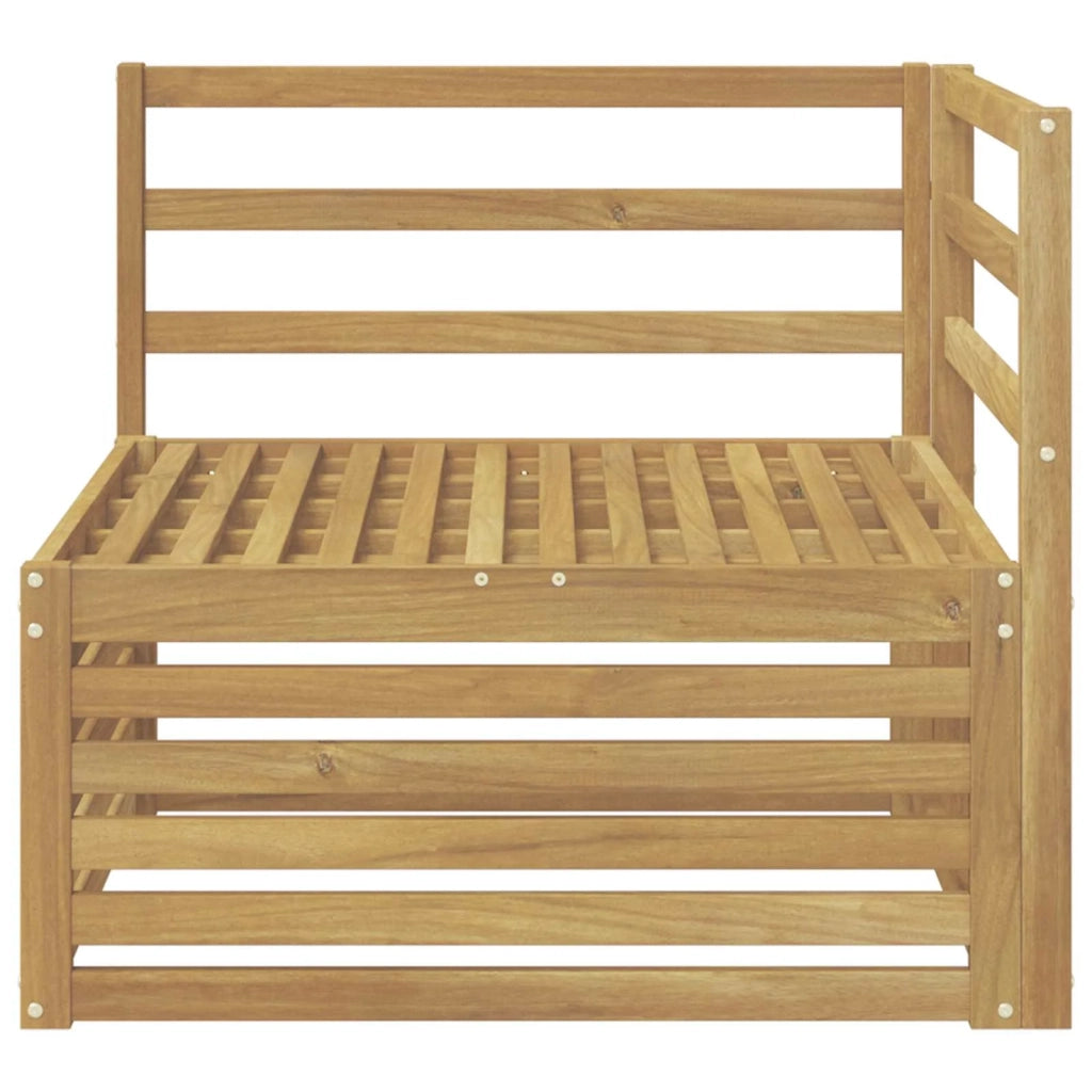 Divano Angolare da Esterno Legno di Acacia Massello Bianco 901571