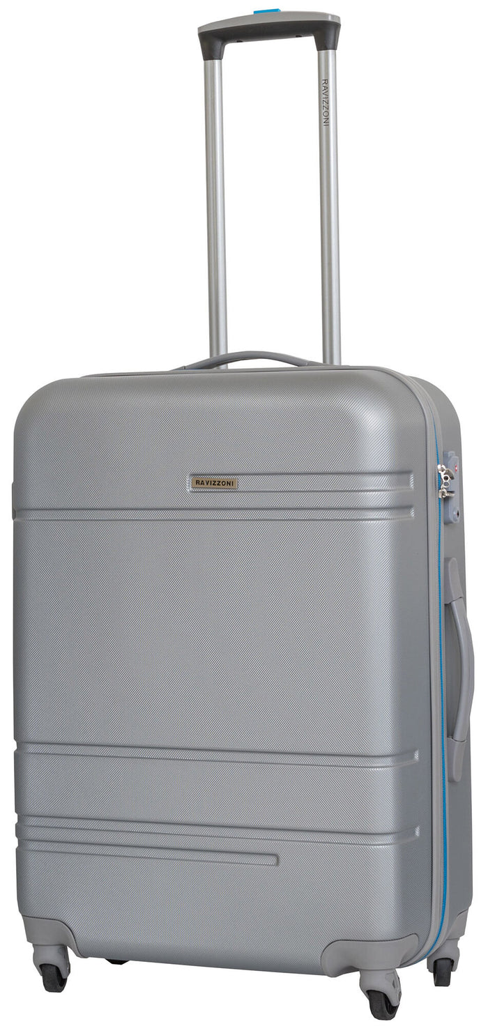 Set 3 Valigie Trolley Rigide in ABS 4 Ruote TSA Ravizzoni Sangria Silver