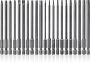 Set di 21 chiavi a magnete, 1/4 pollici, testa a 6 lobi, lunghezza chiave, set di testine con Torx, 6 lobi, croce e piatto, 100 mm