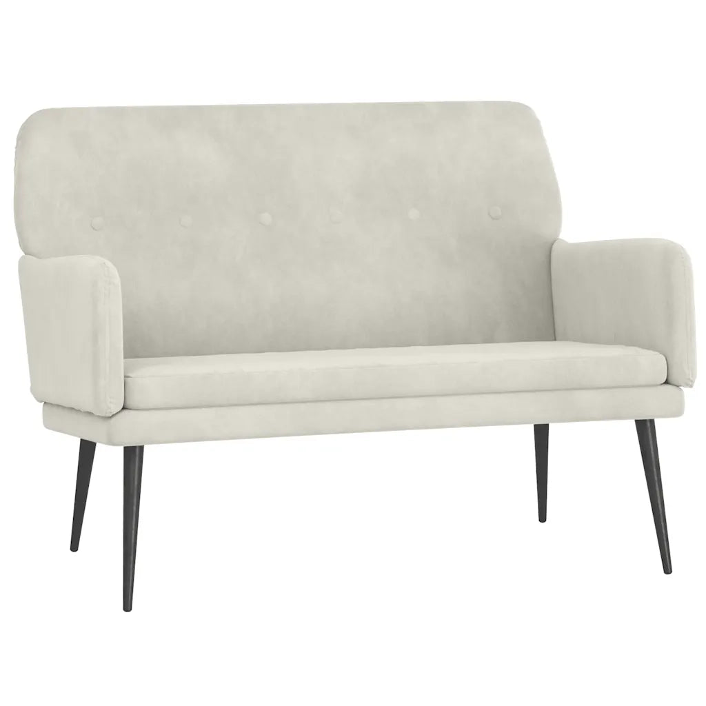 Panca Crema 108x79x79 cm in Velluto CFW7648212