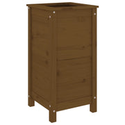 Fioriera | Cassetta per fiori | Vaso da Giardino Ambra 40x40x78 cm Legno Massello di Pino