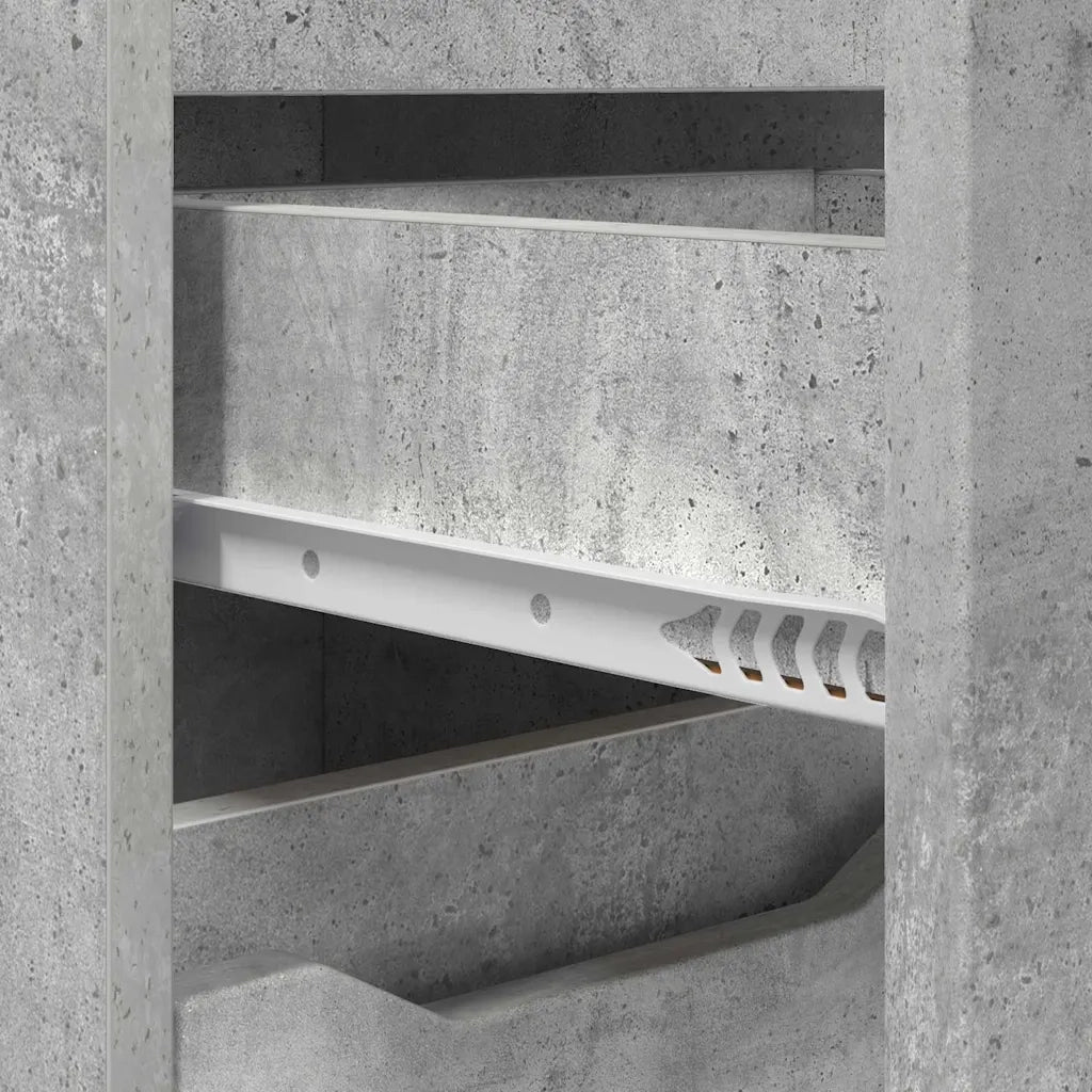 Mobile da Bagno con cassetto Grigio cemento 30,5 x 30 x 101 cm 888740
