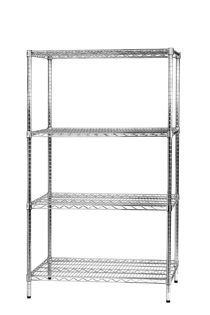 Scaffale 4 Ripiani 90x60x160 cm in Metallo Cromato Tosini