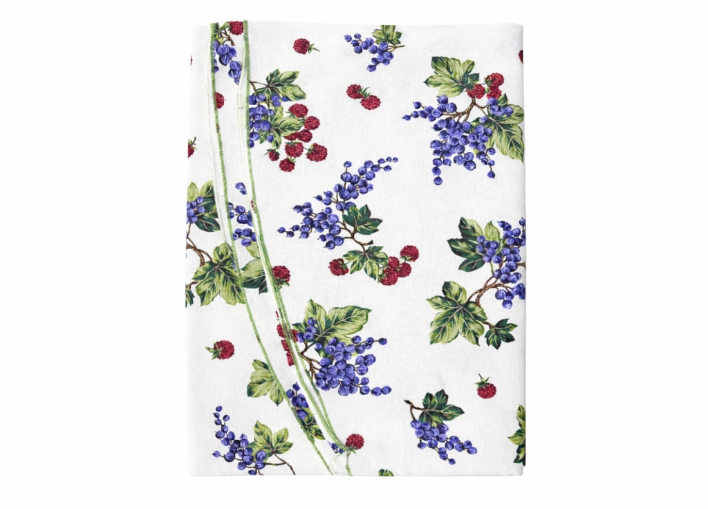 Tovaglia Salotto Cucina 100% Made In Italy Rotonda 180cm Diverse Fantasie - Rotonda 180 - Frutti Di Bosco