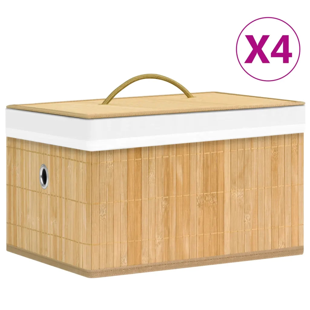 Scatole Portaoggetti 4 pz in BambÃ¹ cod mxl 44824