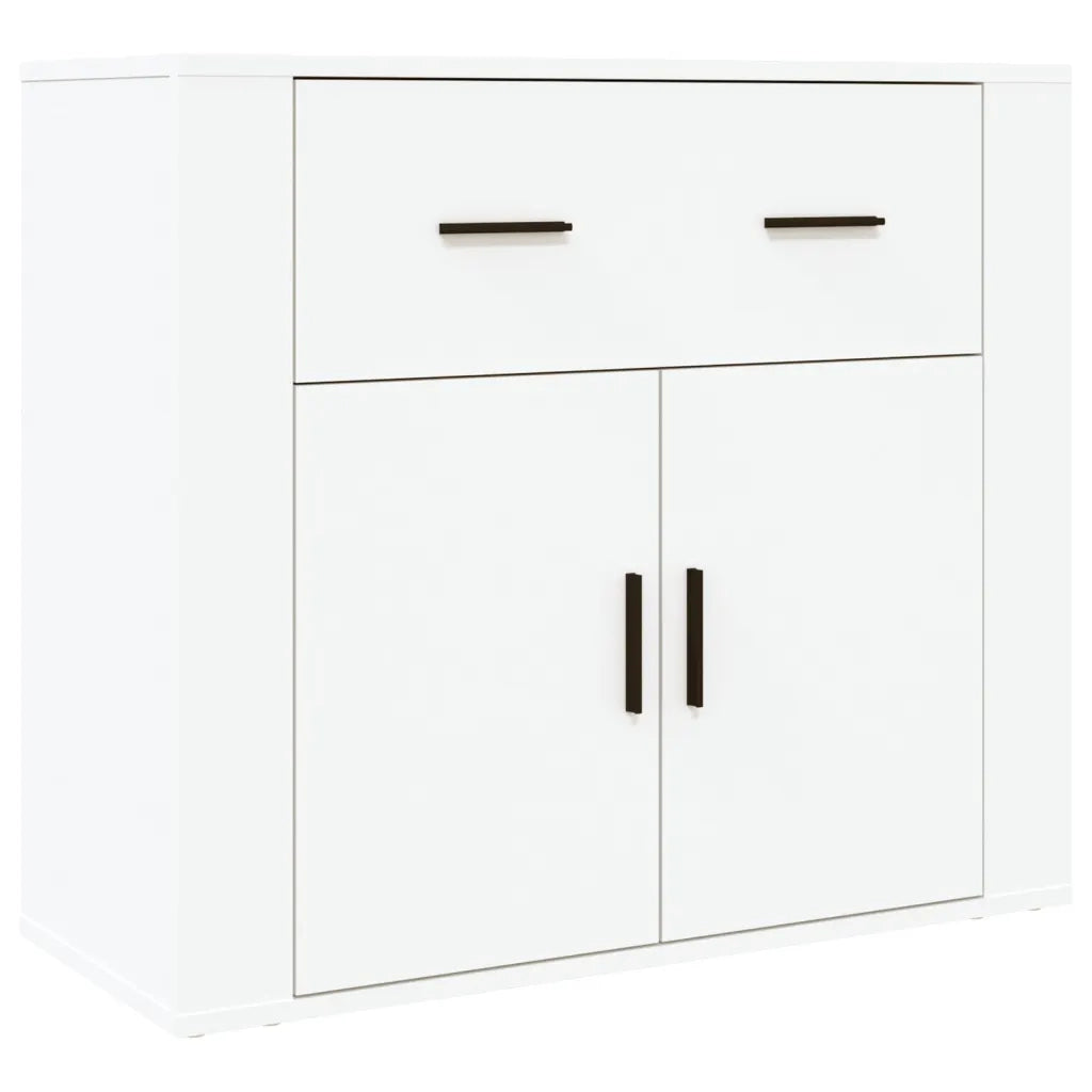 Credenza-Buffet-Armadio da cucina Bianca in Legno Multistrato 416391