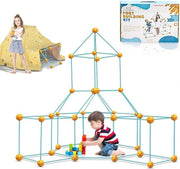 Pacchetto di costruzione per bambini - Crea la tua tenda - Set di costruzione giocattolo con 90 componenti