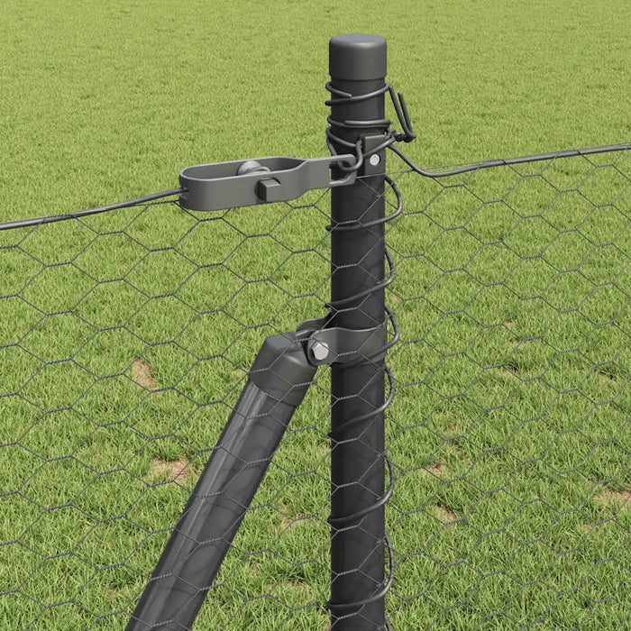 Palo della recinzione Grigio 100 x 0,8 m (rete da 25 mm)