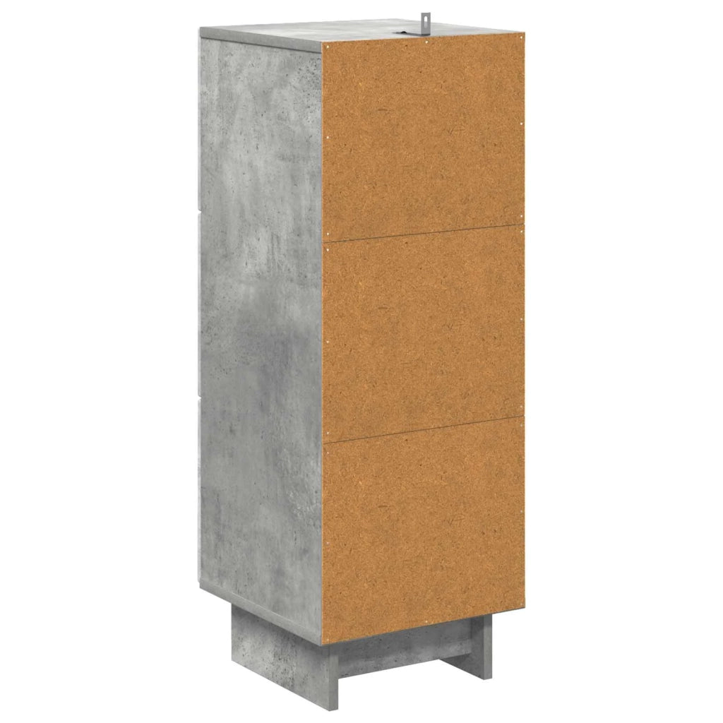 Mobile con Cassetti Grigio Cemento 33 x 34,5 x 90 cm 893928
