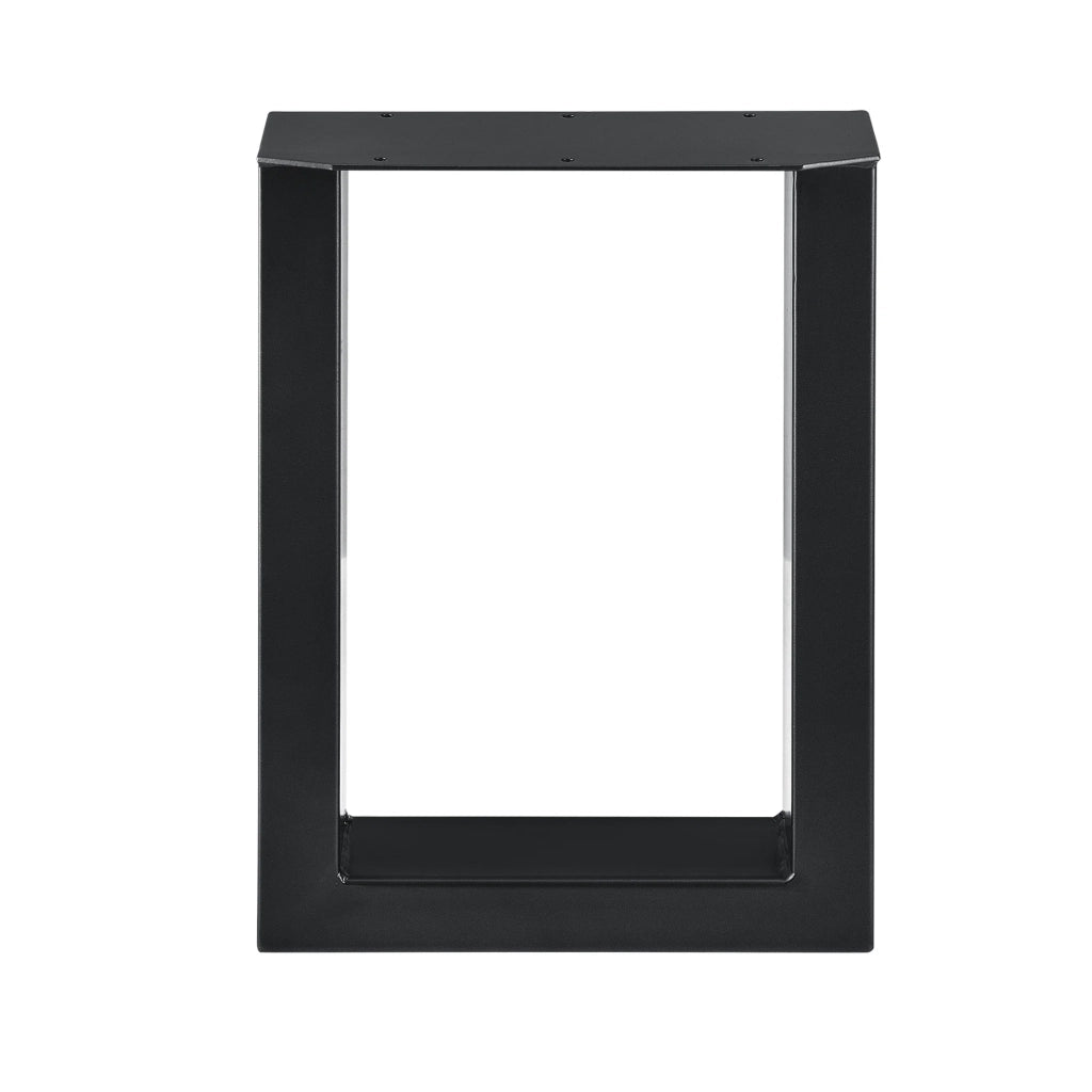 Set di 2 gambe rettangolari per tavolo in metallo 30 x 43 cm nere 03_0003660