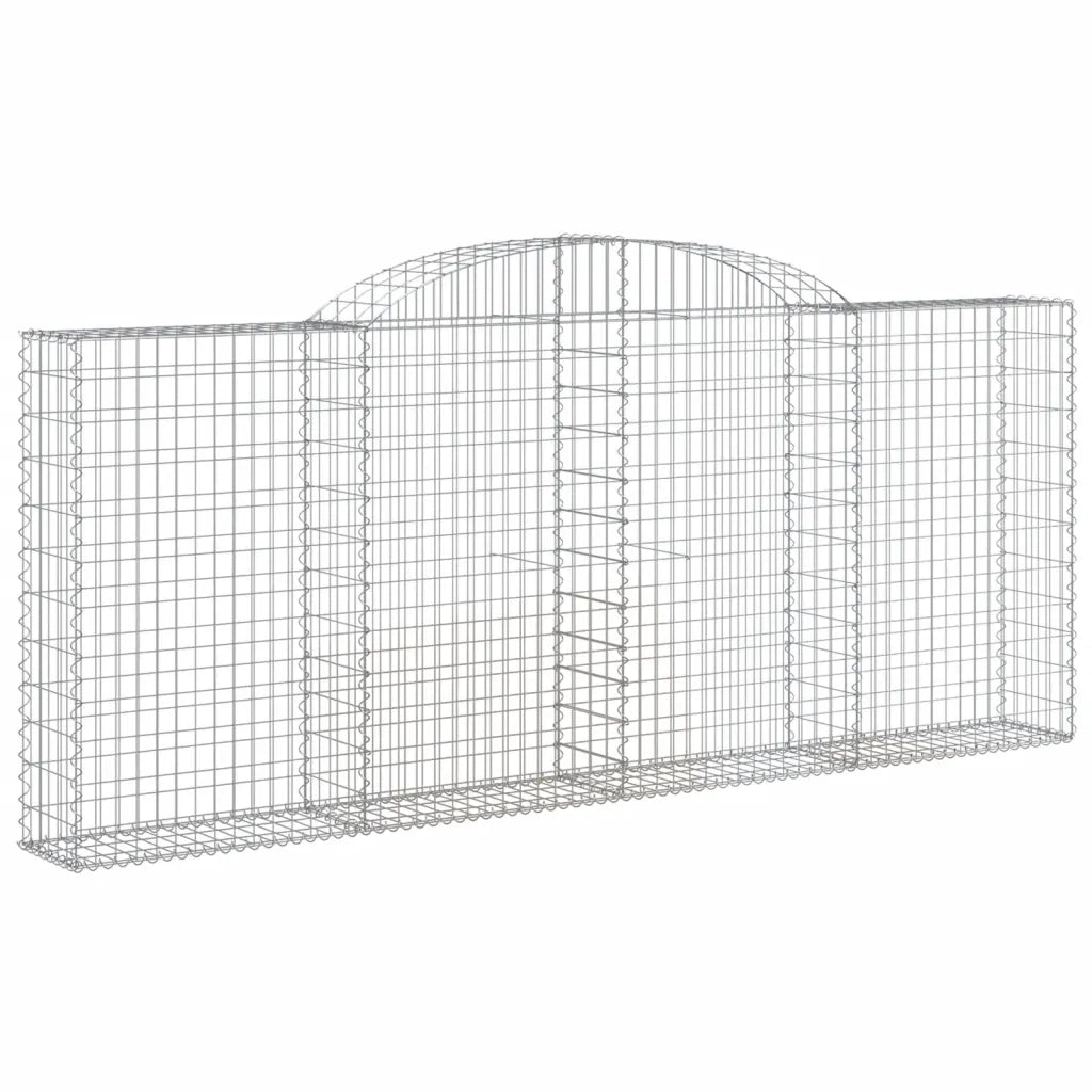 Cesti Gabbioni ad Arco 5 pz 300x30x120/140 cm Ferro Zincatocod mxl 101173