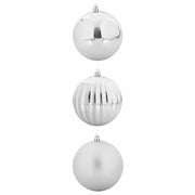 Set di Palle di Natale 3 pz-Decorazioni natalizie Argento Plastica