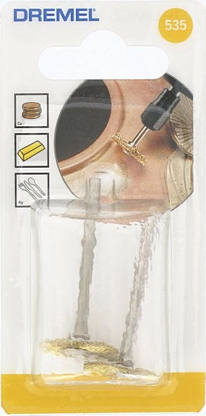 Coppia di spazzole in ottone dremel 535 19mm - 26150535JA