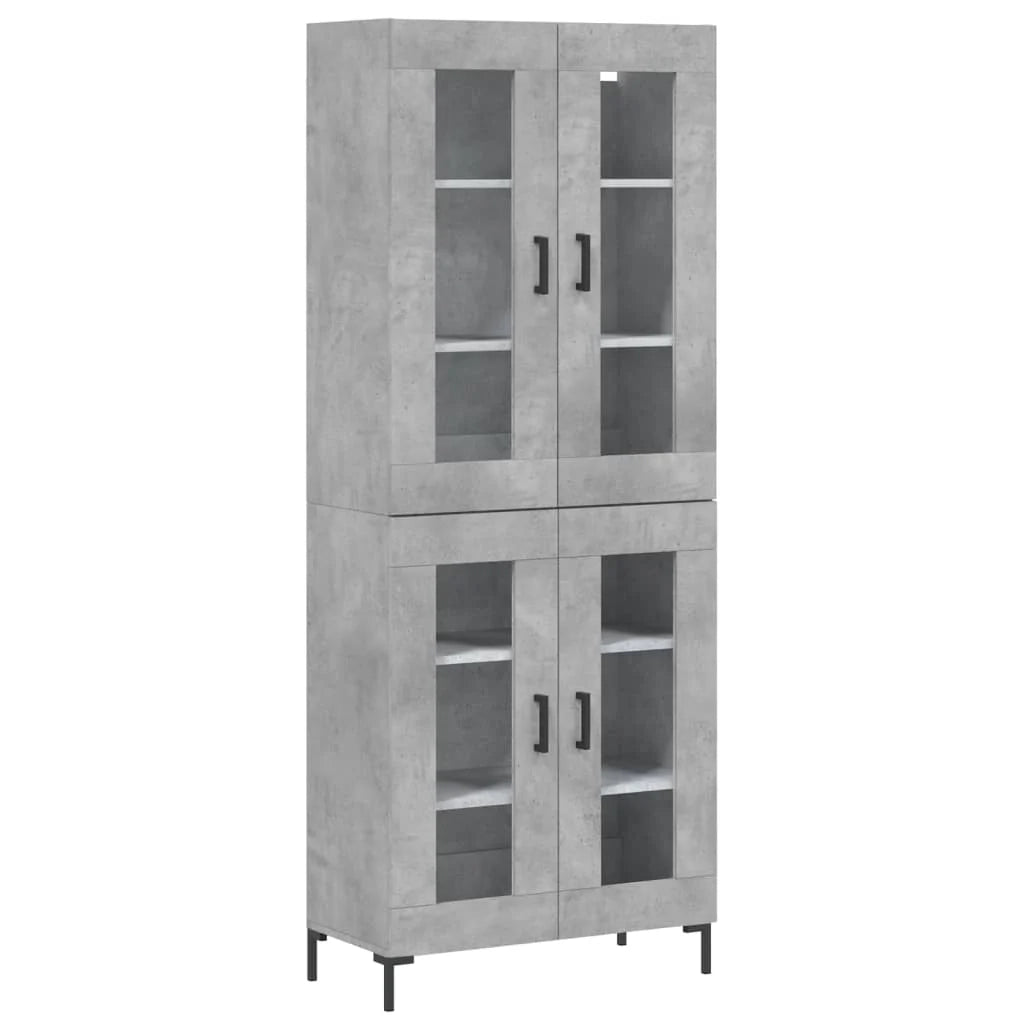 Buffet credenza cassettiera mobiletto mobile contenitore organizer cucina soggiorno salotto alto 69,5 x 34 x 180 cm legno ingegnerizzato grigio 02_0034525