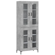 Buffet credenza cassettiera mobiletto mobile contenitore organizer cucina soggiorno salotto alto 69,5 x 34 x 180 cm legno ingegnerizzato grigio 02_0034525