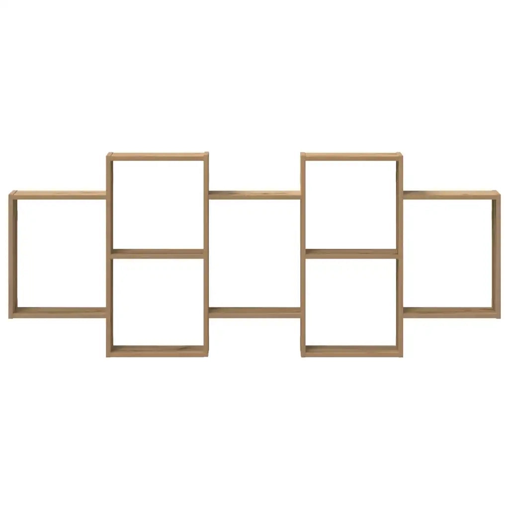 Scaffale a Parete Rovere Artigianale 159x18x65 cm in Truciolato 853217