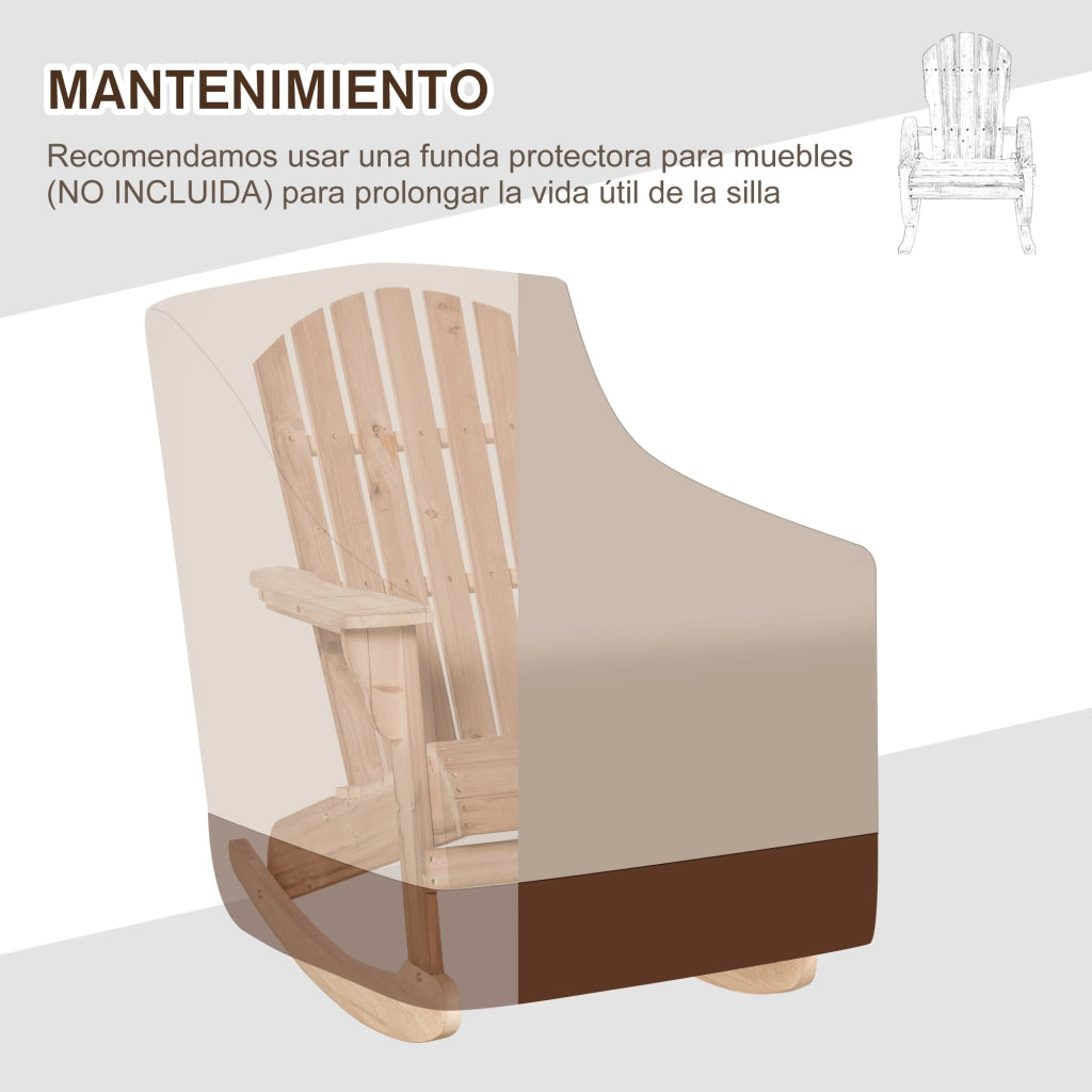 Sedia Adirondack per Giardino e Terrazza ¨C Zephmum ¨C Legno Naturale Teca 77x94x97 cm 130kg
