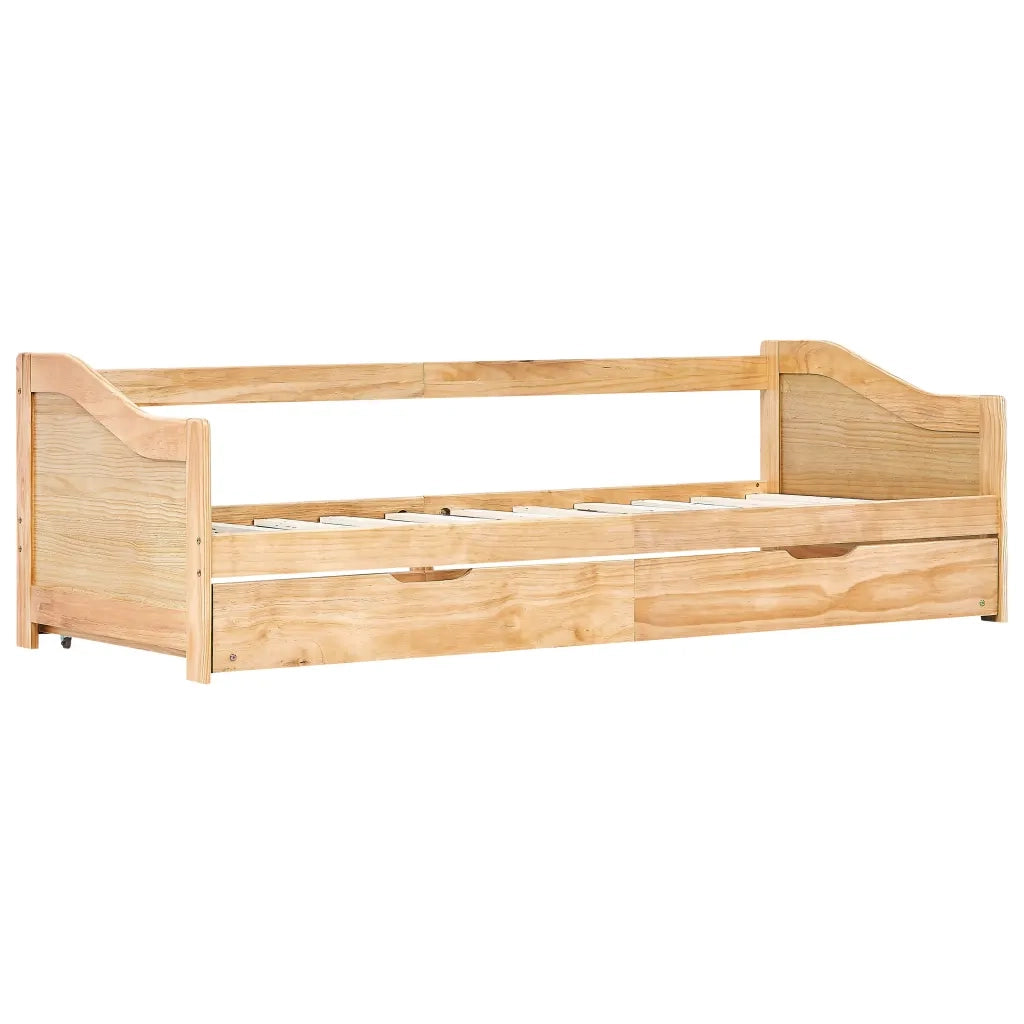 Divano Letto a Scomparsa senza Materasso Pino Bianco 90x200 cm 283150