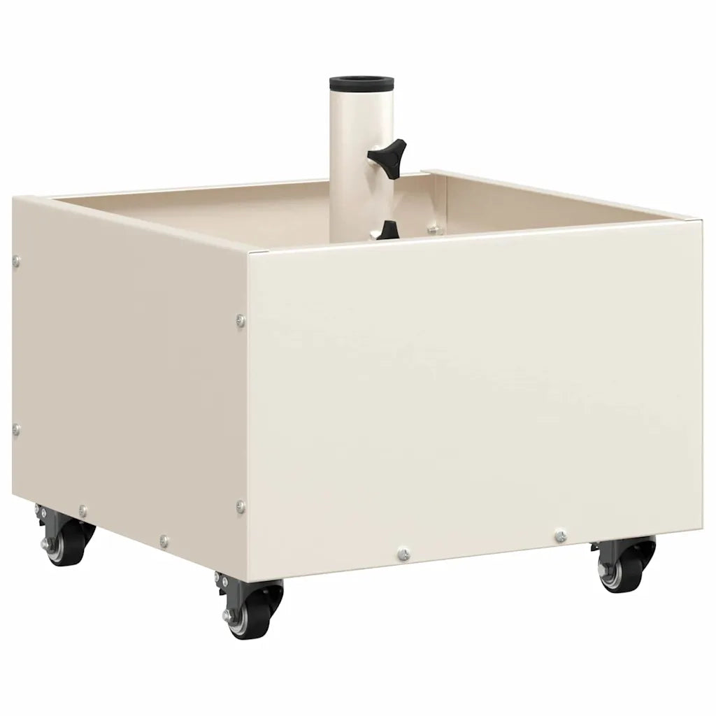 Base per ombrellone-Supporto per ombrellone Bianco 45 x 45 x 45 cm Acciaio
