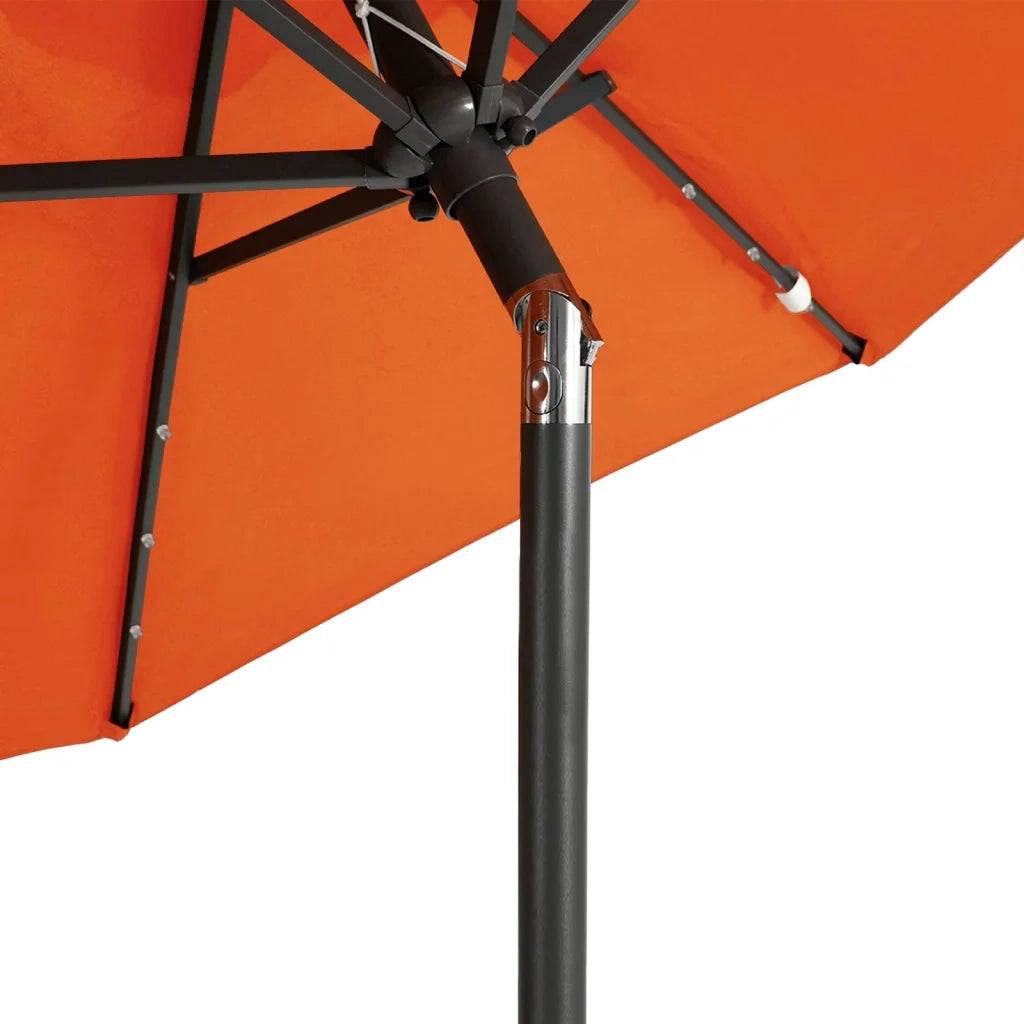 Ombrellone Giardino LED Palo Acciaio Terracotta 225x225x212 cm 4005071