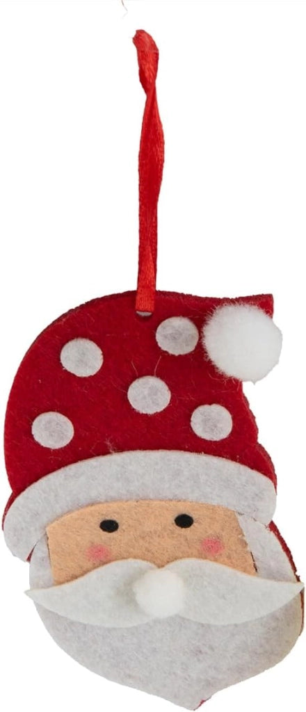 Set 12 Pezzi Addobbo Natalizio in Feltro Babbo, Renna e Pupazzo – Decorazioni Natalizie da Appendere – 7,5 x 11 cm – Ornamenti per Albero di Natale
