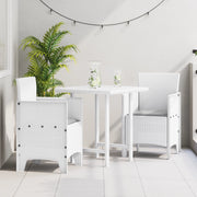 Sedie da giardino con cuscini 2 pz Bianco Polyrattan