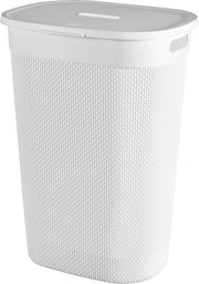 Cestino per la doccia - capacità 55 litri - colore bianco - 70% riciclato - dimensioni 45 x 35 x 61 cm