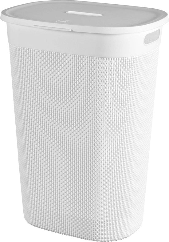 Cestino per la doccia - capacità 55 litri - colore bianco - 70% riciclato - dimensioni 45 x 35 x 61 cm
