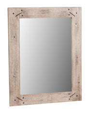Biscottini Specchio da parete in legno massello RUSTICO effetto antico dipinto Offerta