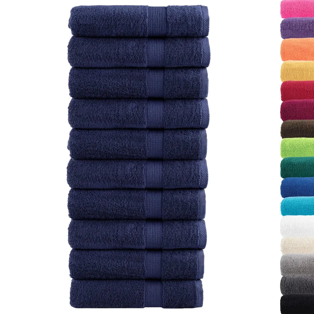 vidaXL Asciugamani per Sauna SOLUND 2pz Blu Navy 50x100 cm 600gsm