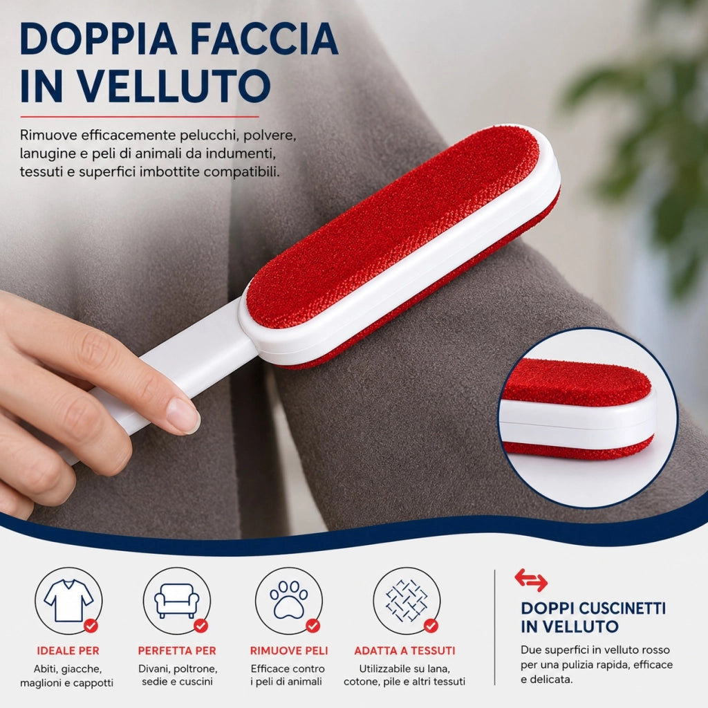 Spazzola Levapelucchi Indumenti in Velluto 25 cm 74292
