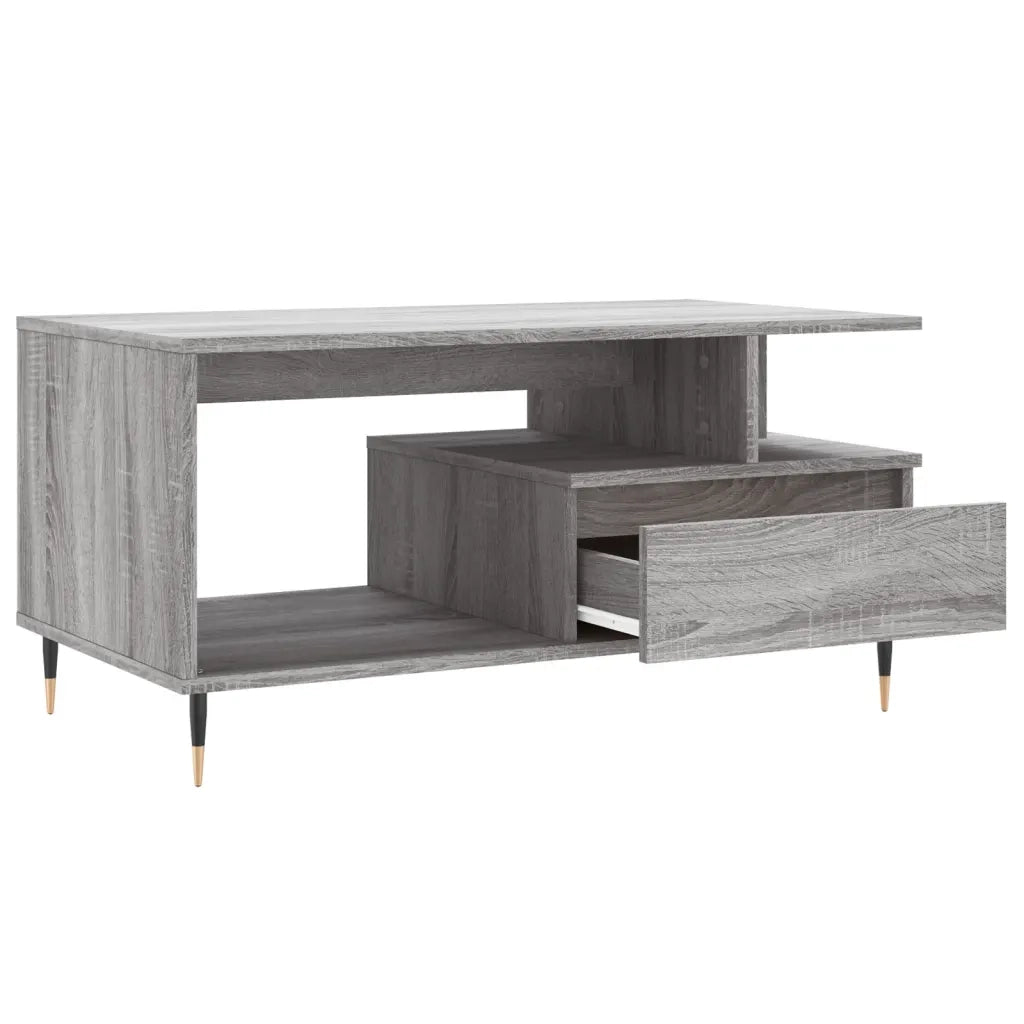 Tavolino da Salotto Grigio Sonoma 90x49x45 cm Legno Multistrato 831018