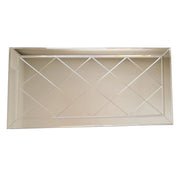 Rosazza, Specchio Dettagli Geometrici, 130x65h cm Argento