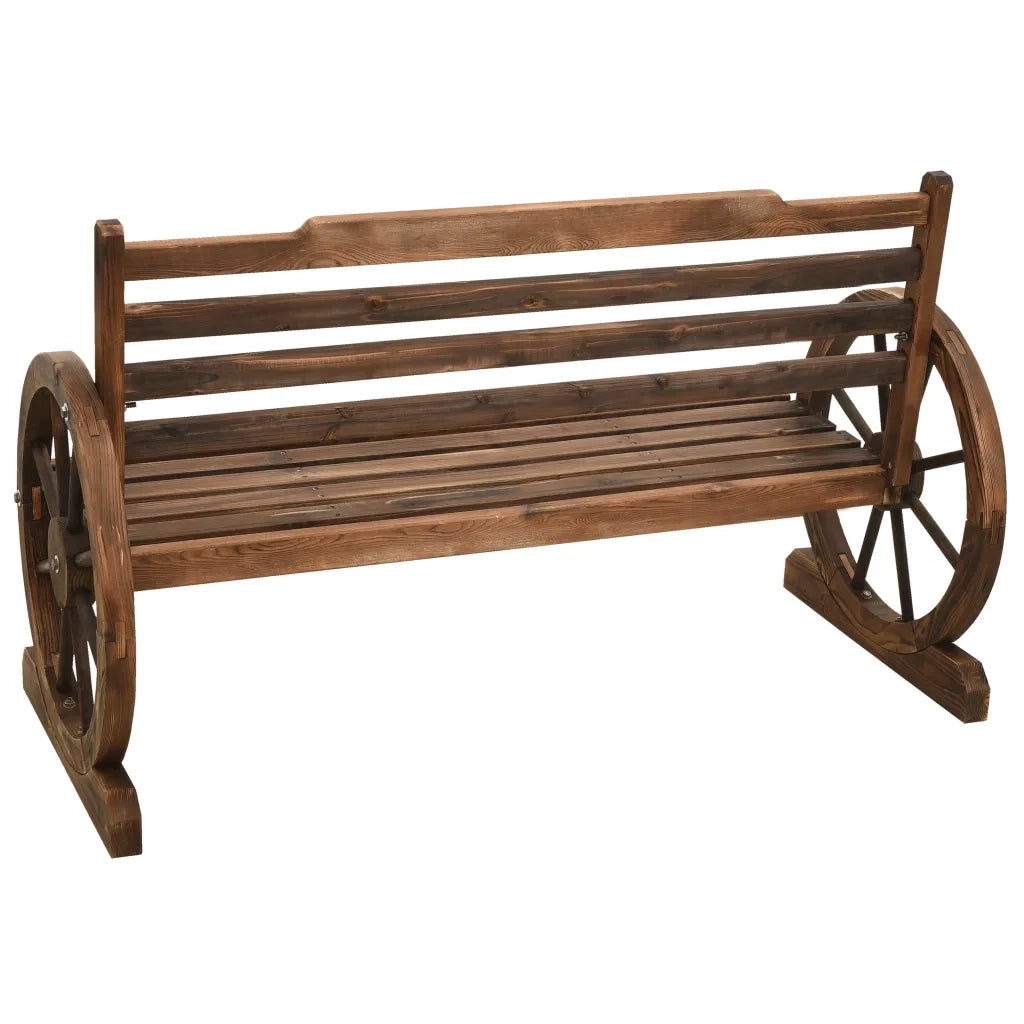 Panchina da Giardino 112 cm in Legno Massello di Abete 313891