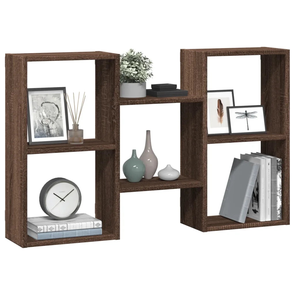 Mensola a Muro Rovere Marrone 96x18x60 cm in Truciolato