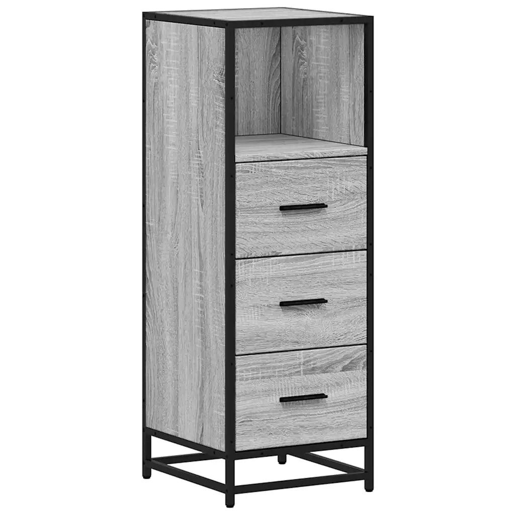 Armadietto Bagno Grigio Sonoma 35x37,5x100 cm Legno Multistrato