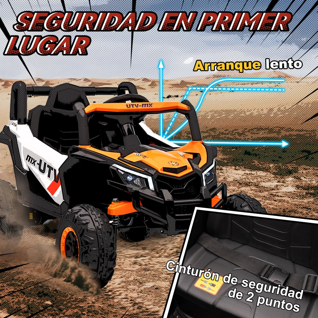 Veicolo Elettrico per Bambini UTV 12V ¨C zephmum ¨C Arancione