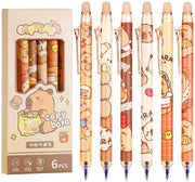 Pennarelli Solidi - 0,5 mm - 6 pezzi - Erasabili - Caricature di Animali - Inchiostro Velocemente Assorbente - Materiali per la Scuola e l'Ufficio - Pennarelli a Sfida