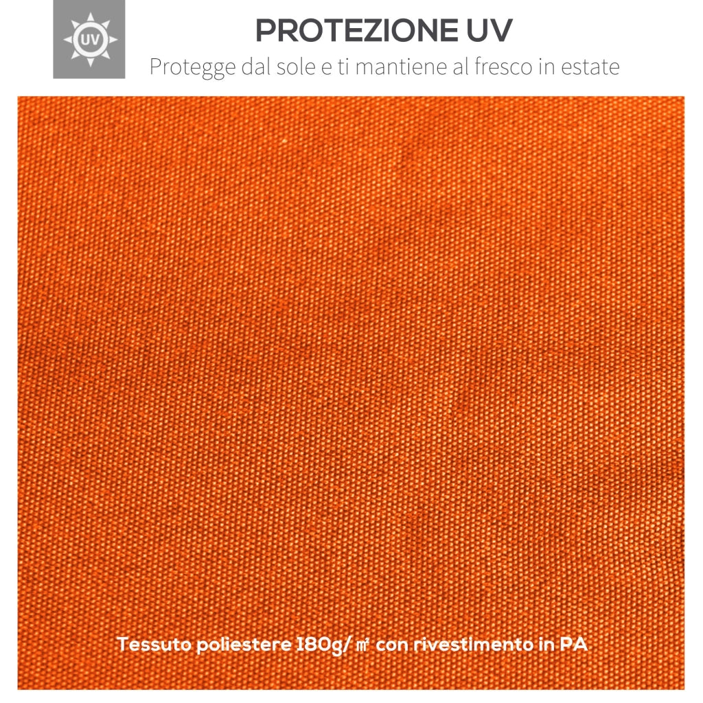 Tetto di Ricambio per Gazebo da Giardino 3x3 m in Poliestere  Morgan Arancione
