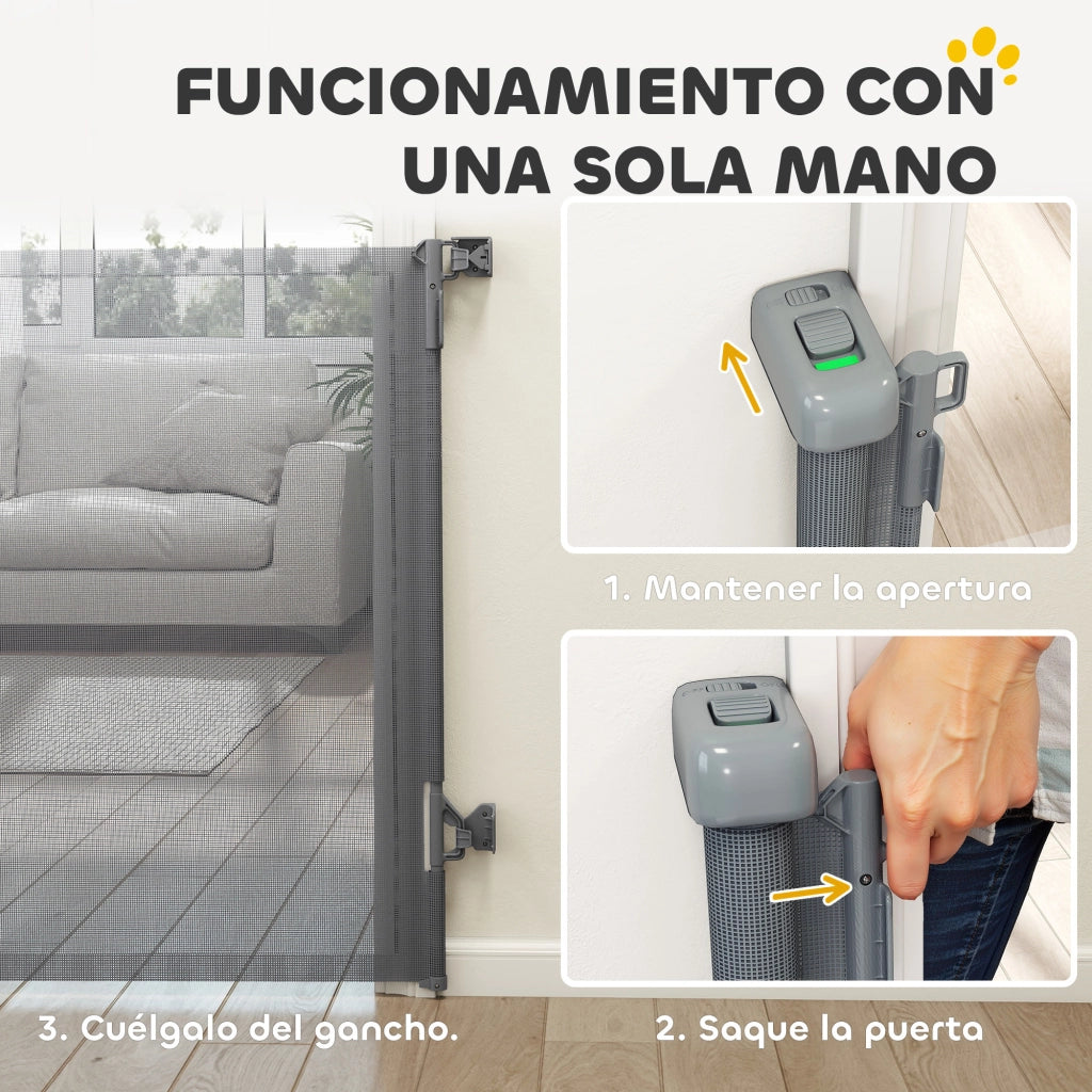 Barriera Retrattile per Cani ¨C zephmum ¨C Grigio 180 cm