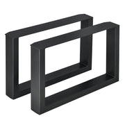 Set di 2 gambe rettangolari per tavolo in metallo 64 cm nero 03_0003673