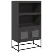 Credenza | Madia | Buffet da pranzo | Armadio da pranzo Nera 68x39x123 cm in Acciaio