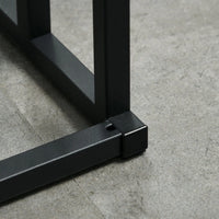 Portasciugamani 3 Barre 45x22,5x86 cm in Bambù e Metallo Nero