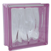 VETRO MATTONE ONDULATO 19 X 19  Rosa     MADE IN ITALY