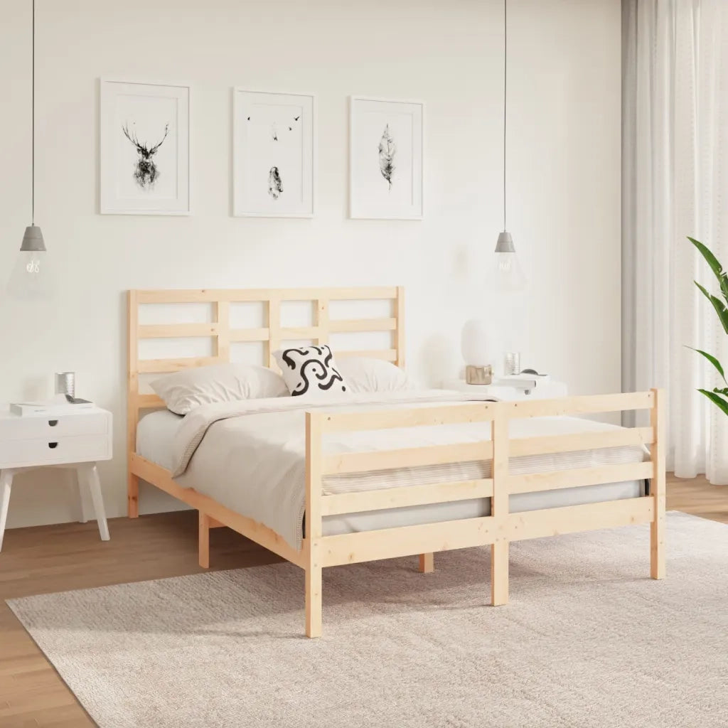 Giroletto-Struttura Letto in Legno Massello 140x190 cm 897832