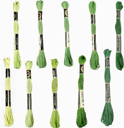 Gomitoli di lana di cotone premium - 10 pezzi di lana morbida multicolore per punto di croce, maglia e cucito