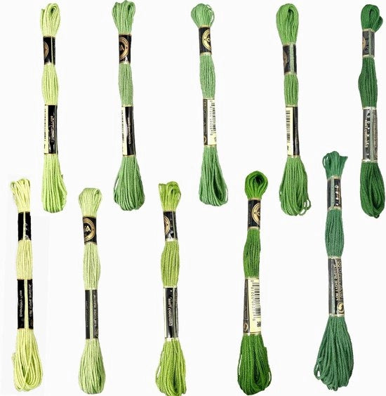 Gomitoli di lana di cotone premium - 10 pezzi di lana morbida multicolore per punto di croce, maglia e cucito