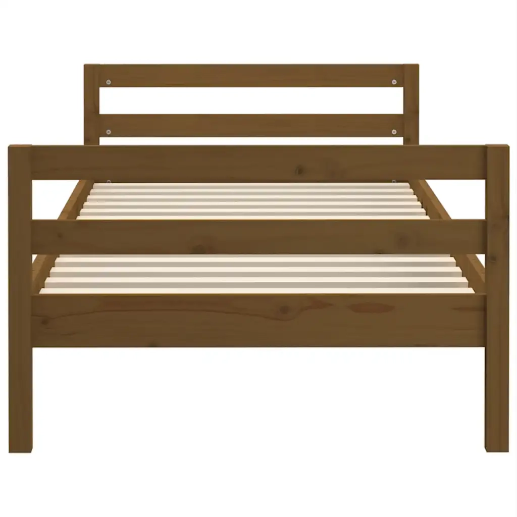 Letto singolo | Letto per adulti | Giroletto Ambra 75x190 cm in Legno Massello di Pino