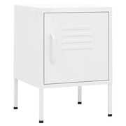 Comodino | Armadio da Notte | Mobiletto da notte Bianco 35x35x51 cm in Acciaio