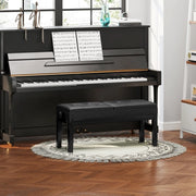 PANCA PIANOFORTE Regolabile 105 x 37 x 48-58 cm Nero con vano contenitore